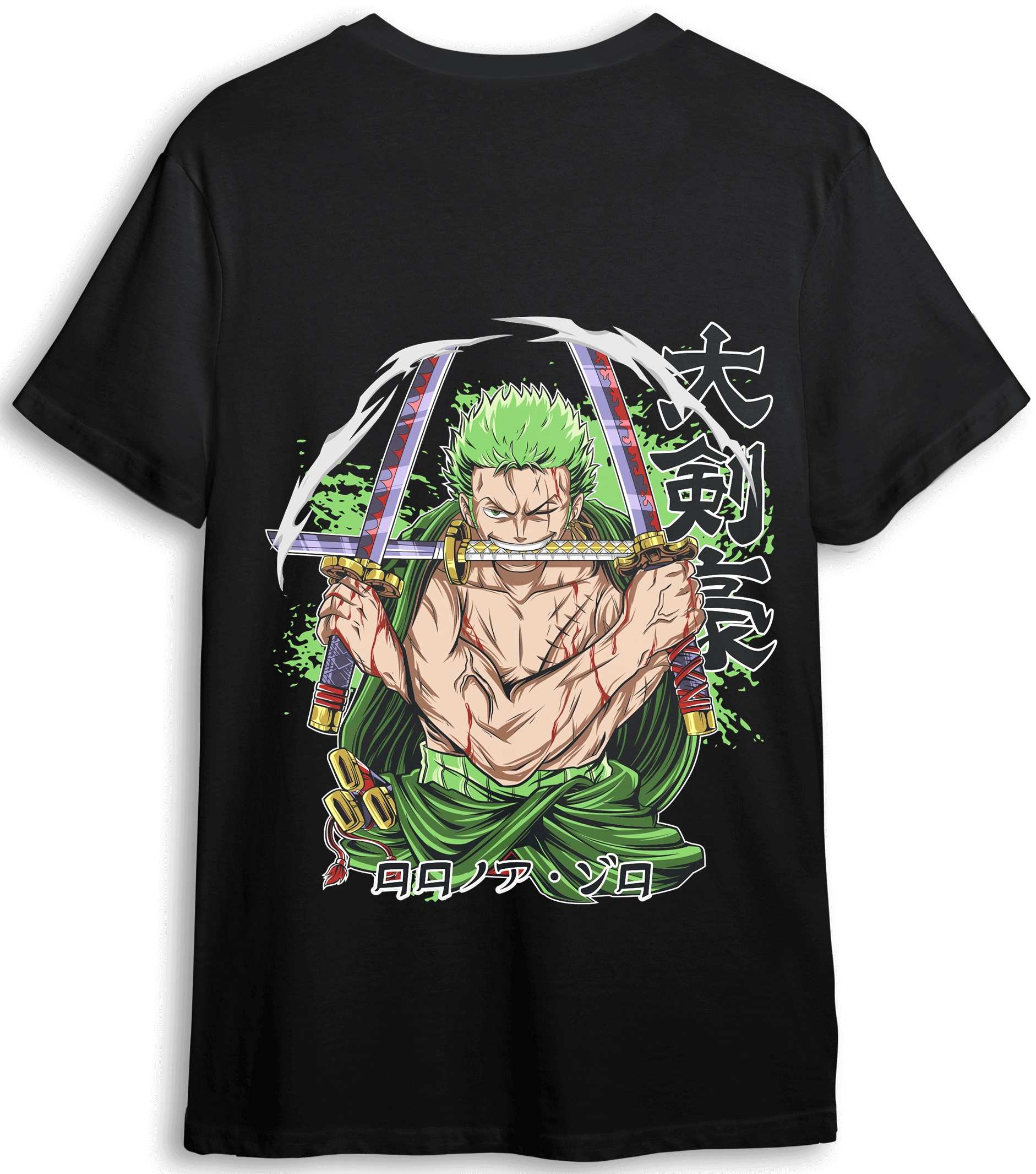 One Piece Zoro LOOM Oversized T-Shirt - Black  for sale in Egypt from Games2Egypt