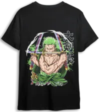 One Piece Zoro LOOM Oversized T-Shirt - Black  for sale in Egypt from Games2Egypt