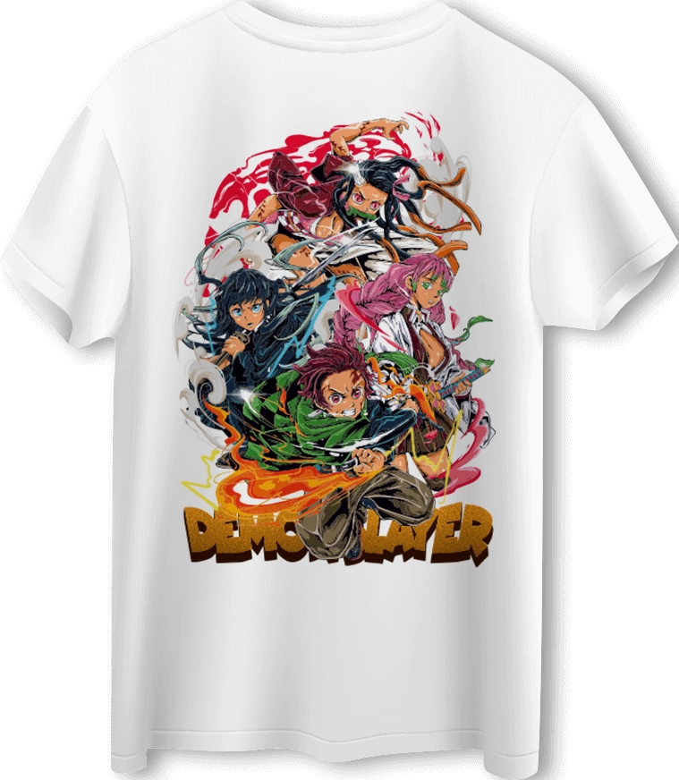 Demon Slayer LOOM Oversized T-Shirt - Off White  for sale in Egypt from Games2Egypt