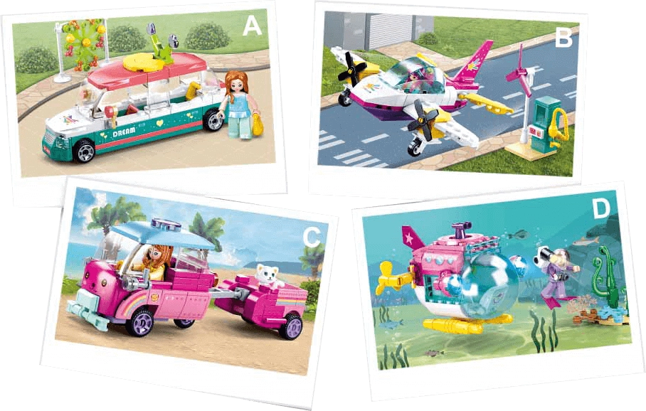 Sluban M38-B0921 Girl's dream Transport Building Blocks (Assorted 1 Pack)  for sale in Egypt from Games2Egypt