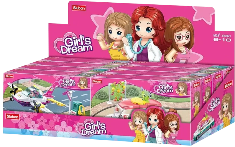 Sluban M38-B0921 Girl's dream Transport Building Blocks (Assorted 1 Pack)