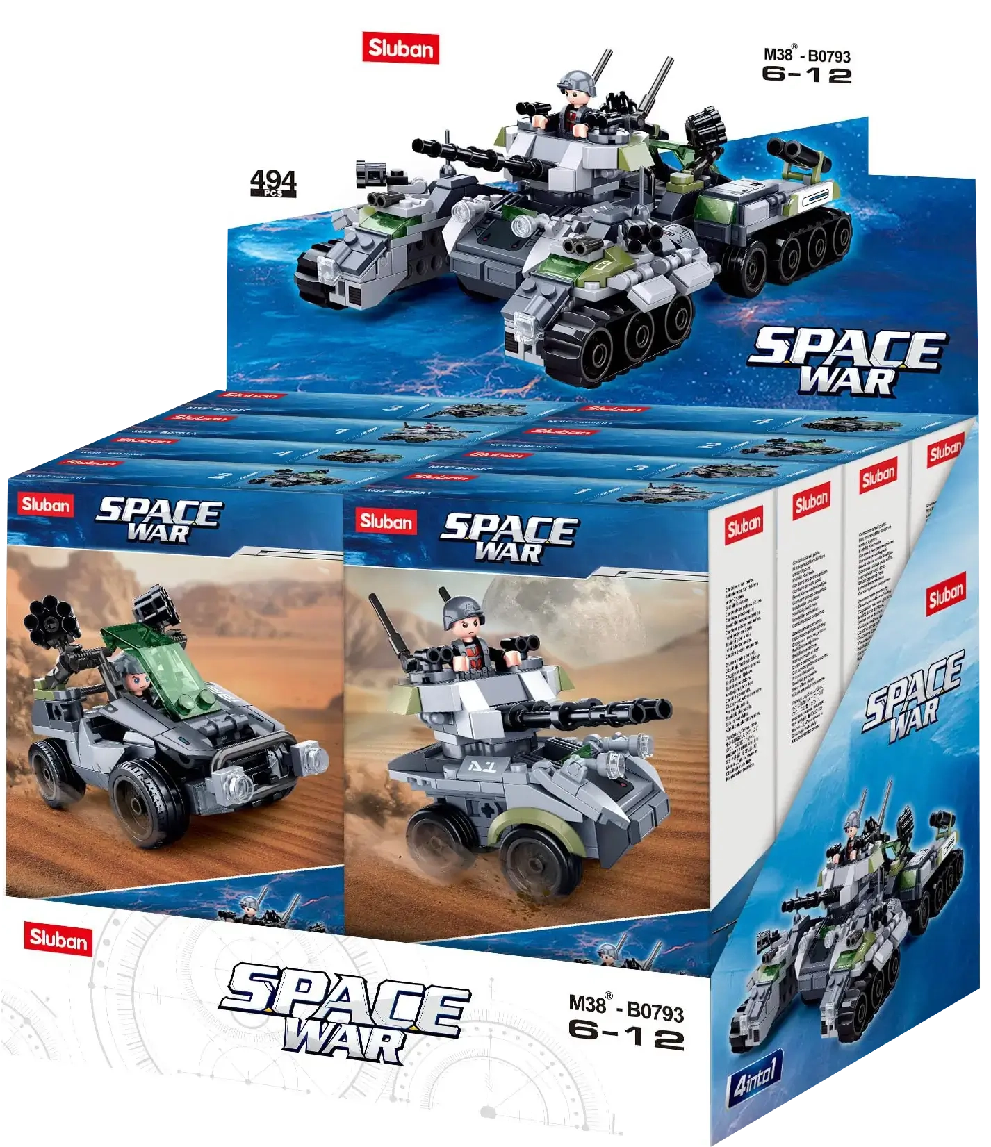 Sluban Space War 4 into 1 Building Blocks (Assorted 1 Pack)  for sale in Egypt from Games2Egypt