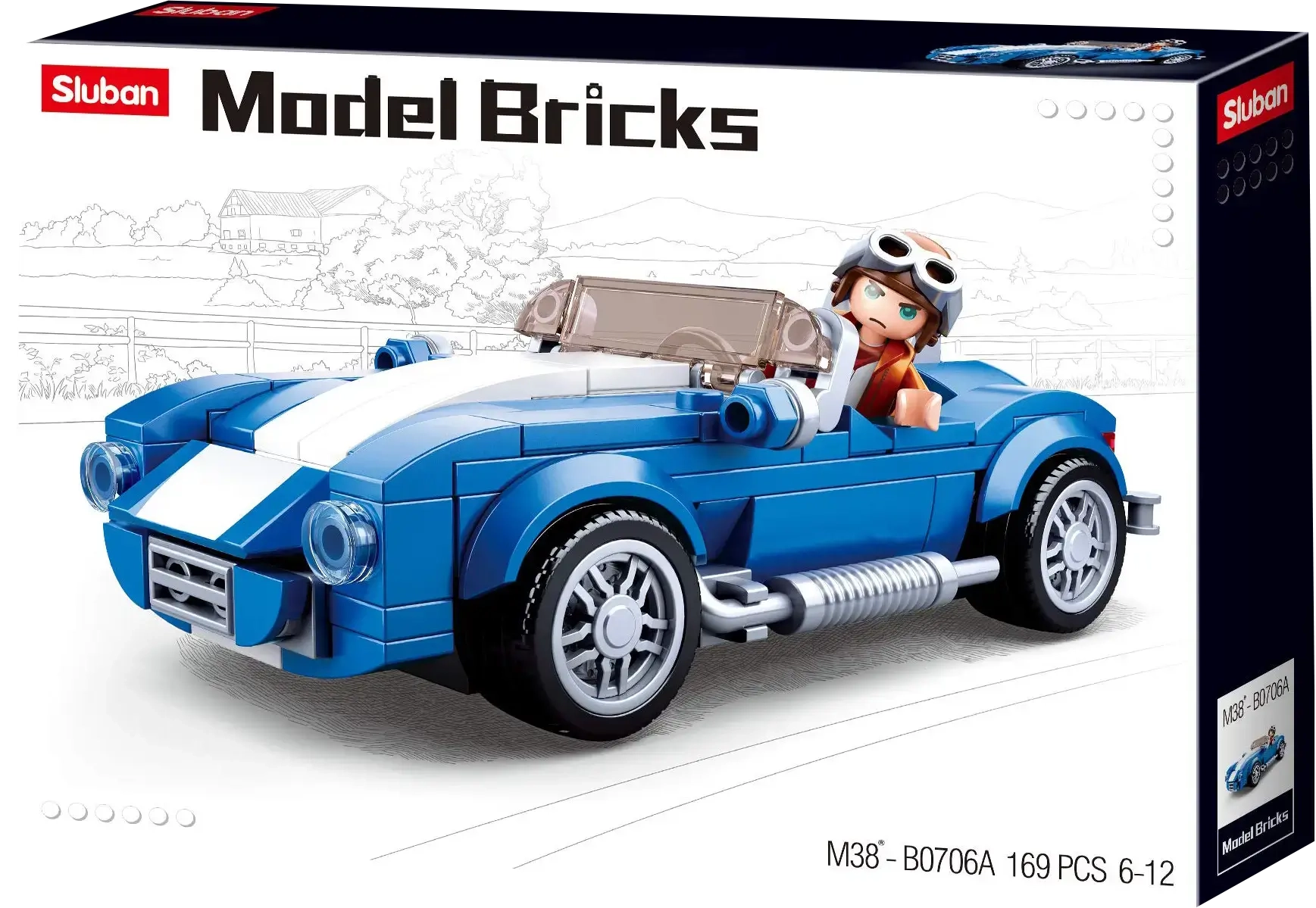 Sluban M38-B0706A Model Bricks-Cobra Gt40 Car Building Blocks  for sale in Egypt from Games2Egypt