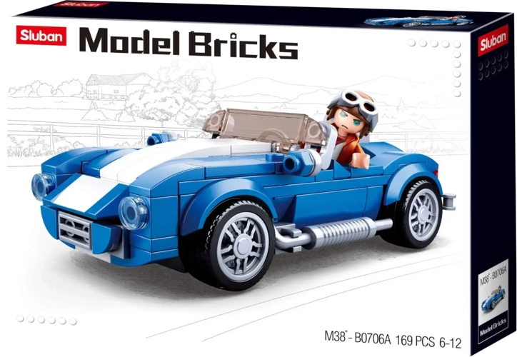 Sluban M38-B0706A Model Bricks-Cobra Gt40 Car Building Blocks