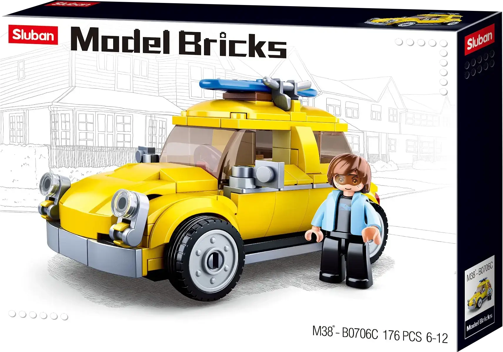 Sluban M38-B0706C Model Bricks-Beetle Car Building Blocks  for sale in Egypt from Games2Egypt