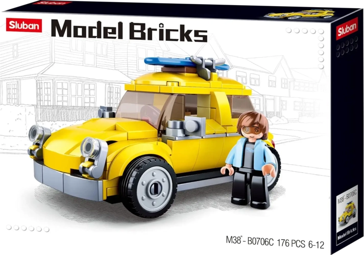 Sluban M38-B0706C Model Bricks-Beetle Car Building Blocks