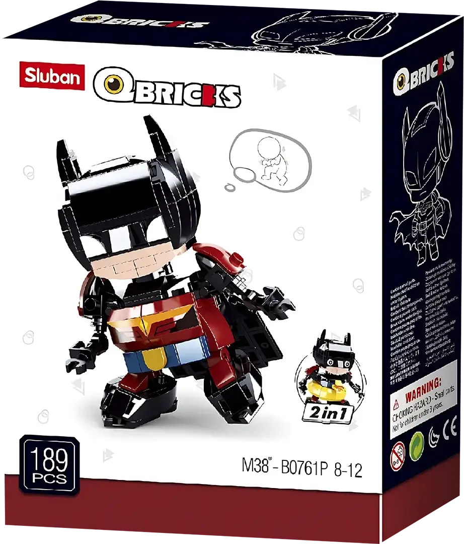 Sluban M38-B0761P Qbricks - Batman 2 in 1 Building Blocks  for sale in Egypt from Games2Egypt