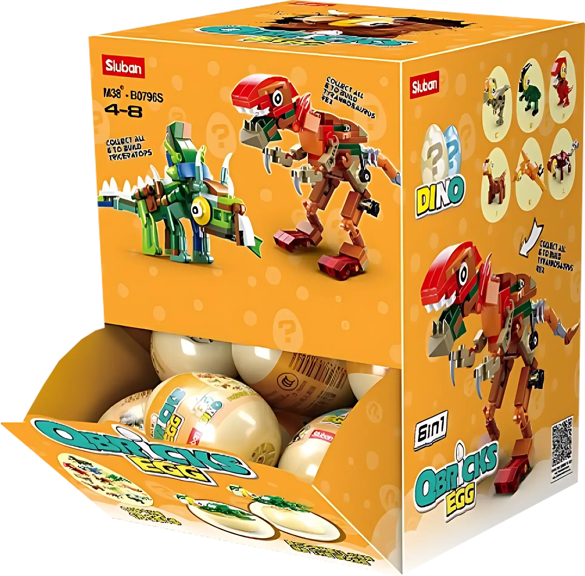 Sluban Qbricks Egg-Dino 12 Into 1 Building Blocks (1 Egg)   for sale in Egypt from Games2Egypt