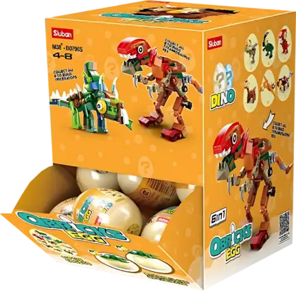 Sluban Qbricks Egg-Dino 12 Into 1 Building Blocks (1 Egg) 