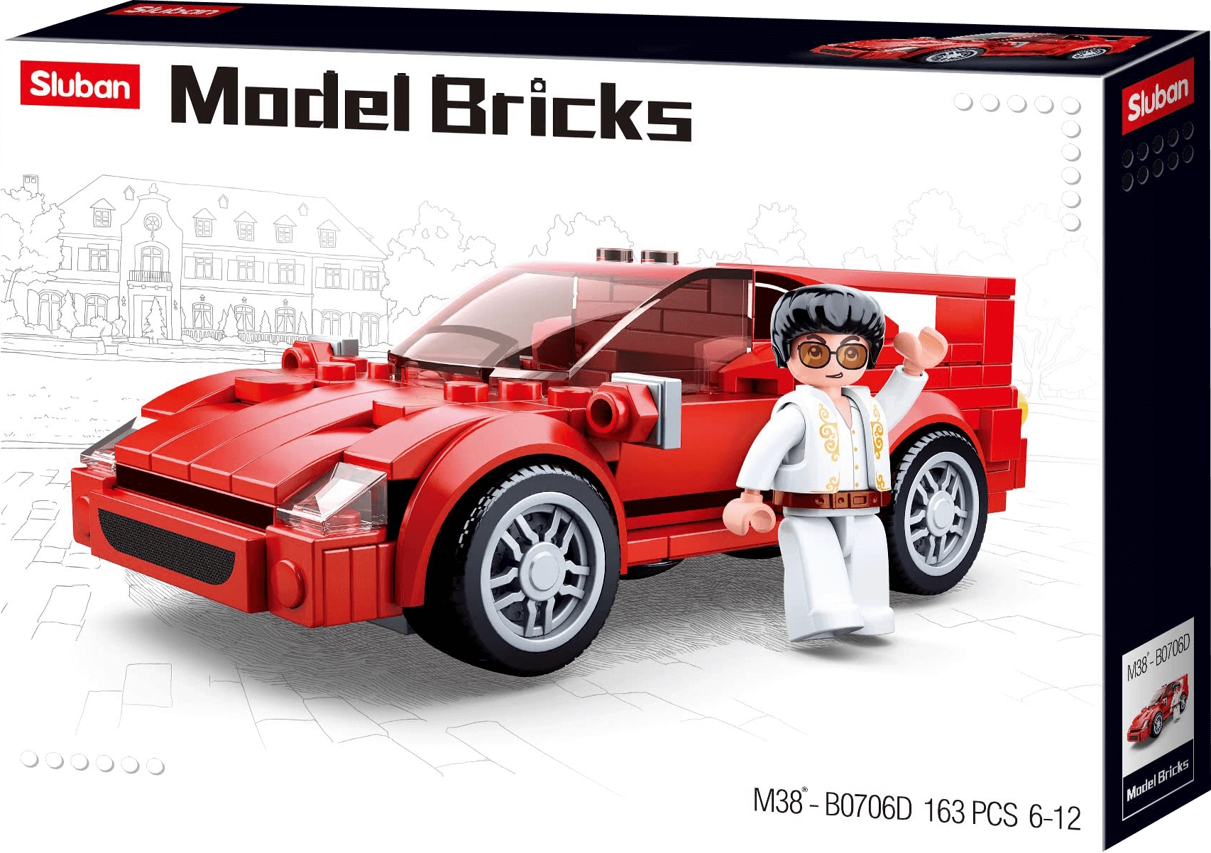 Sluban M38-B0706D Model Bricks-F40 Car Building Blocks  for sale in Egypt from Games2Egypt