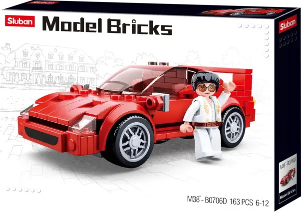 Sluban M38-B0706D Model Bricks-F40 Car Building Blocks