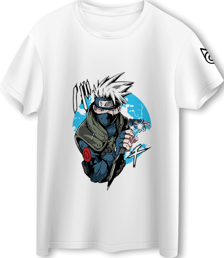 Naruto Hatake Kakashi LOOM Oversized T-Shirt - Off White  for sale in Egypt from Games2Egypt