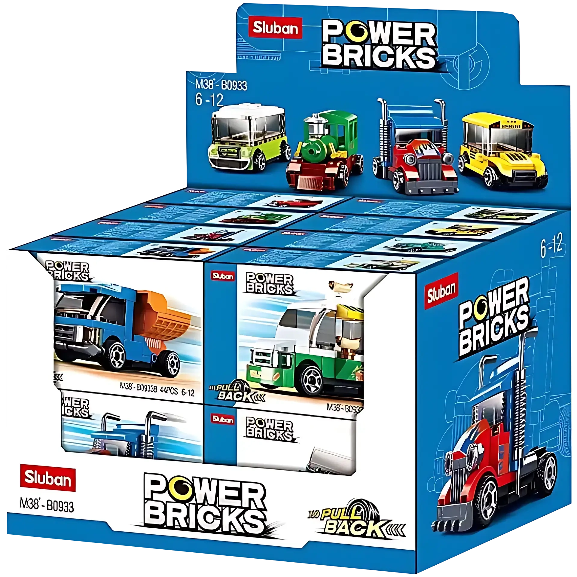 Sluban M38-B0933 Power Bricks- Pull Back Car Building Blocks (Assorted 1 Pack)  for sale in Egypt from Games2Egypt