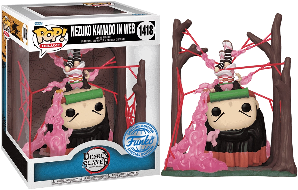 Funko POP! Deluxe Anime: Demon Slayer - Nezuko in Web (GW)(Exc)  for sale in Egypt from Games2Egypt