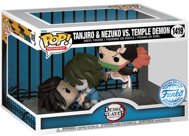 Funko POP! Moments - Anime: Demon Slayer - Tanjiro & Nezuko vs. Temple Demon (Exc)  for sale in Egypt from Games2Egypt