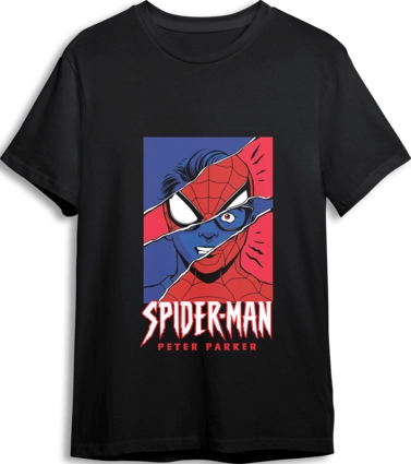 Spider-Man Peter Parker LOOM Oversized T-Shirt - Black