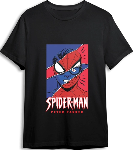 Spider-Man Peter Parker LOOM Oversized T-Shirt - Black